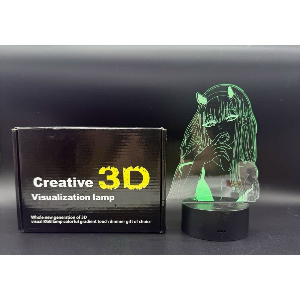 Anime Girl 3D‎ Visualization Lamp Battery Or USB Powered Multiple Color Display